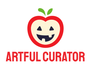 Halloween Fruit Apple logo design