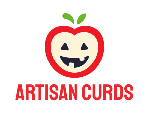 Halloween Fruit Apple logo design