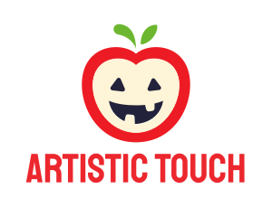 Halloween Fruit Apple logo design