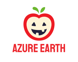 Halloween Fruit Apple logo design