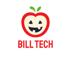 Halloween Fruit Apple logo design