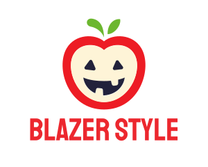 Halloween Fruit Apple logo design