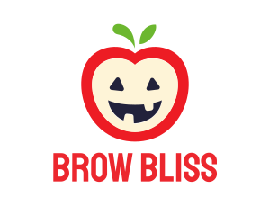 Halloween Fruit Apple logo design