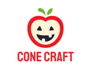 Halloween Fruit Apple logo design