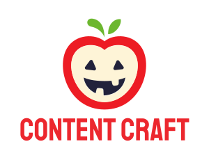 Halloween Fruit Apple logo design