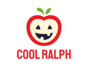 Halloween Fruit Apple logo design