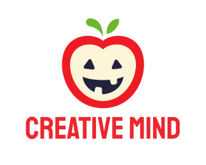 Halloween Fruit Apple logo design