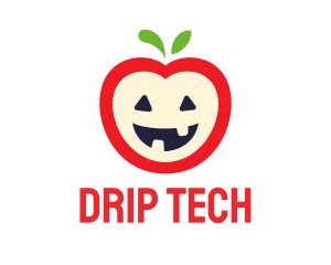 Halloween Fruit Apple logo design