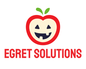 Halloween Fruit Apple logo design