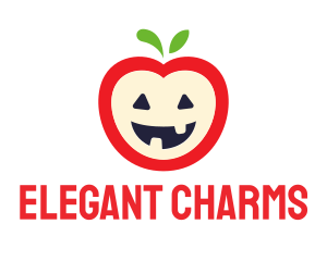 Halloween Fruit Apple logo design