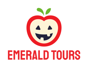 Halloween Fruit Apple logo design