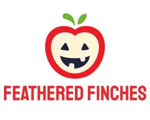 Halloween Fruit Apple logo design