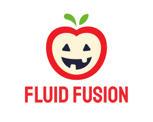 Halloween Fruit Apple logo design