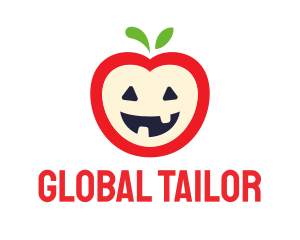 Halloween Fruit Apple logo design