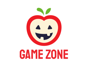 Halloween Fruit Apple logo design