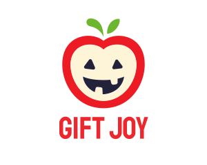 Halloween Fruit Apple logo design