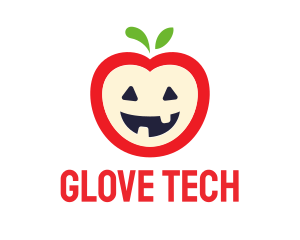 Halloween Fruit Apple logo design