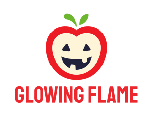 Halloween Fruit Apple logo design