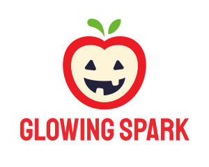 Halloween Fruit Apple logo design