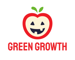 Halloween Fruit Apple logo design