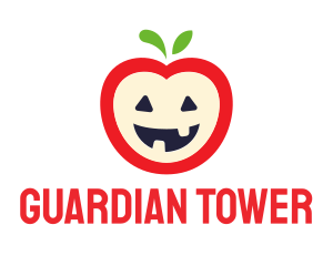 Halloween Fruit Apple logo design