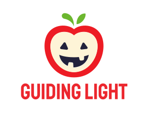 Halloween Fruit Apple logo design