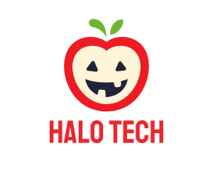 Halloween Fruit Apple logo design