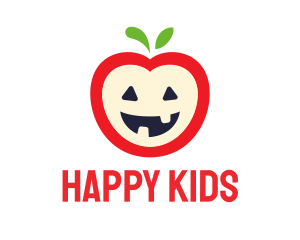 Halloween Fruit Apple logo design