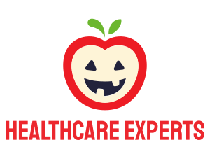 Halloween Fruit Apple logo design