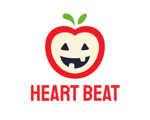 Halloween Fruit Apple logo design