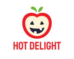 Halloween Fruit Apple logo design