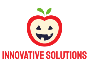 Halloween Fruit Apple logo design