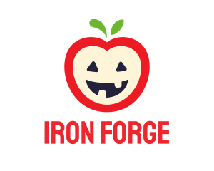 Halloween Fruit Apple logo design