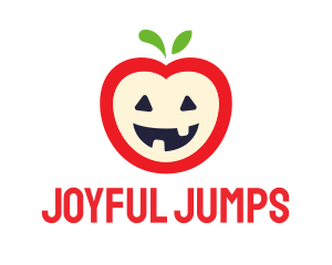 Halloween Fruit Apple logo design