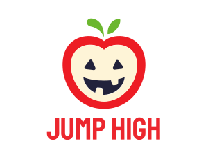 Halloween Fruit Apple logo design