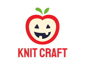 Halloween Fruit Apple logo design