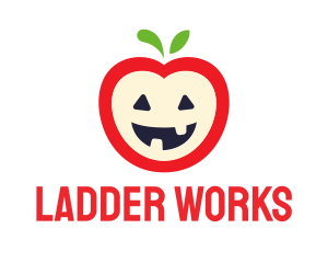 Halloween Fruit Apple logo design