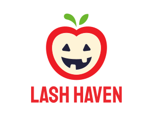 Halloween Fruit Apple logo design