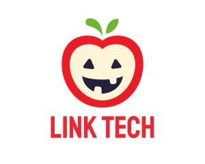 Halloween Fruit Apple logo design