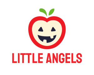 Halloween Fruit Apple logo design