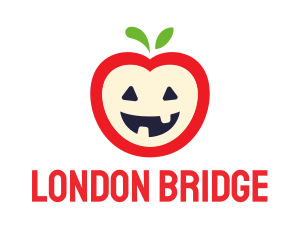 Halloween Fruit Apple logo design