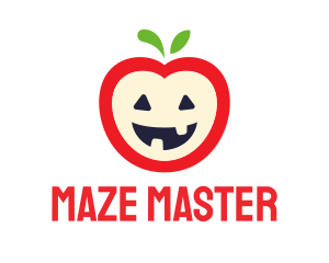 Halloween Fruit Apple logo design