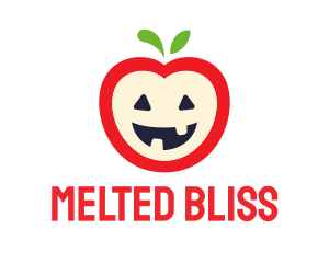 Halloween Fruit Apple logo design