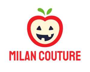 Halloween Fruit Apple logo design