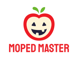 Halloween Fruit Apple logo design