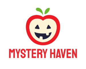 Halloween Fruit Apple logo design