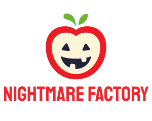 Halloween Fruit Apple logo design