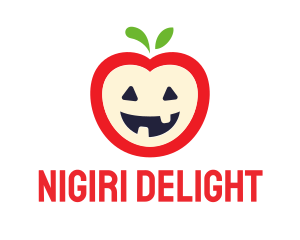 Halloween Fruit Apple logo design