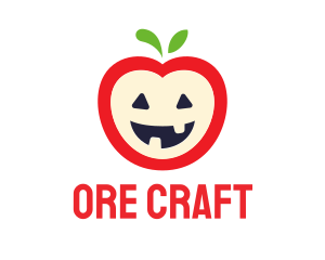 Halloween Fruit Apple logo design