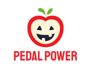 Halloween Fruit Apple logo design